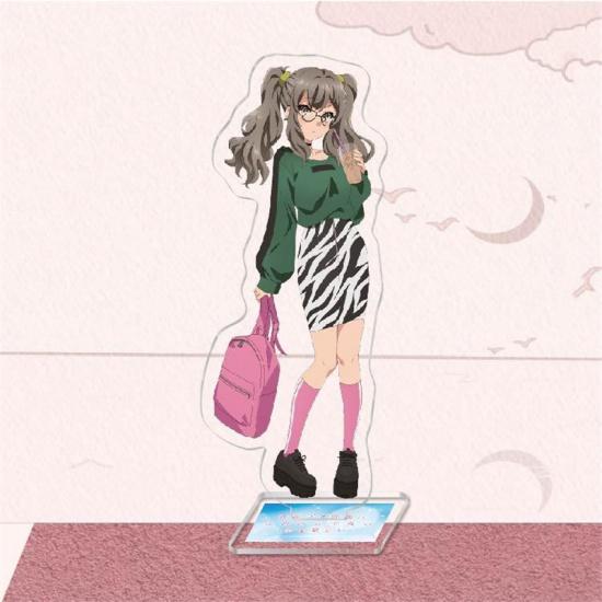 Anime Sakurajima Mai Senpai Acrylic Figure Stand Model Plate Keychain Rascal Does Not Dream of Bunny Girl Desk Decor