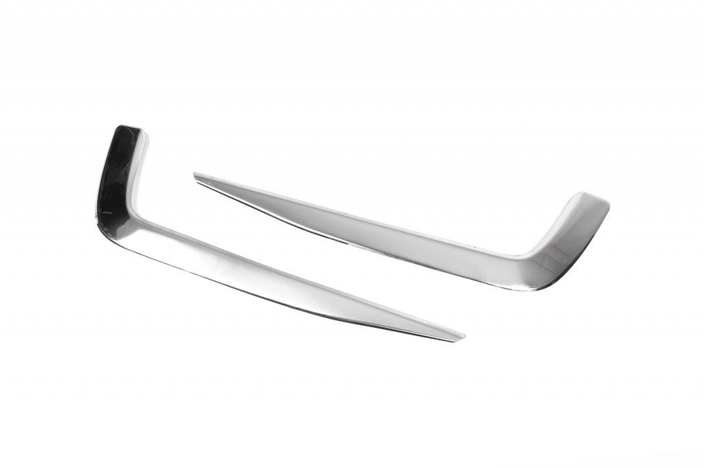 Накладки на противотуманки 2019-2025 (2 шт, нерж) Carmos - Турецкая сталь для Volkswagen Passat B8