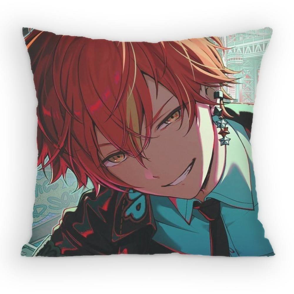 Project Sekai Anime Shinonome Akito Pillow Case Anti-Dustmite Pillowcase Invisible Zipper Silky Short Plush Sofa Cushion Cover