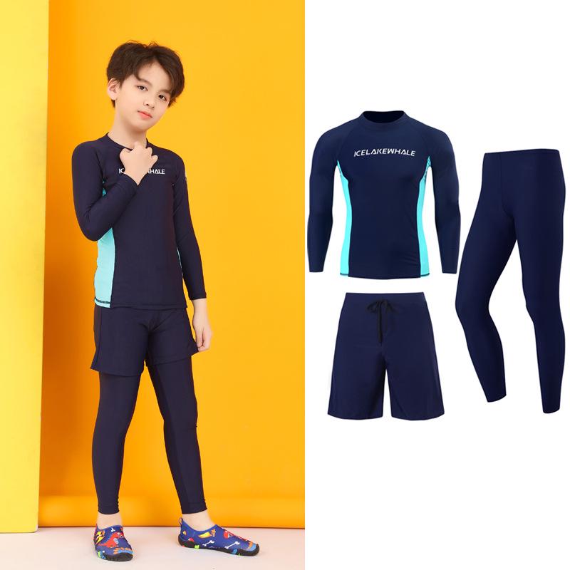 Kids  Long Sleeve Sun Protection Swimsuit - Quick Dry, UV Protection for Boys and Girls M