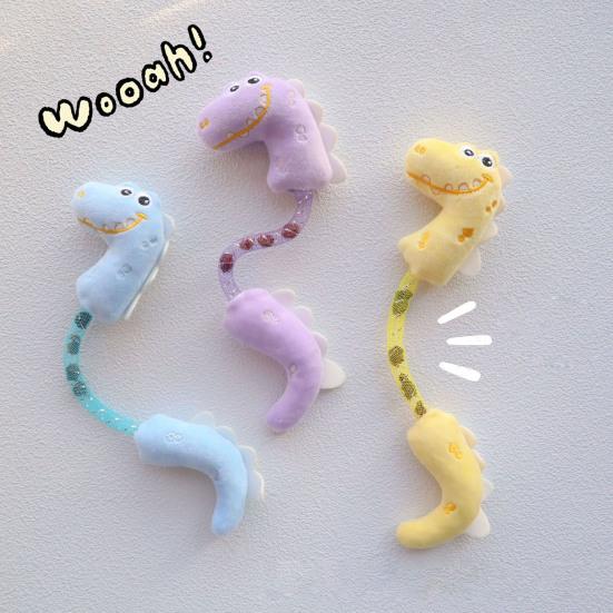 Plush Dinosaur Cat Toy Interactive Cat Chew Bite Toy with Natural Fruits Self Play Kicker??Toy for Indoor Cats Kittens