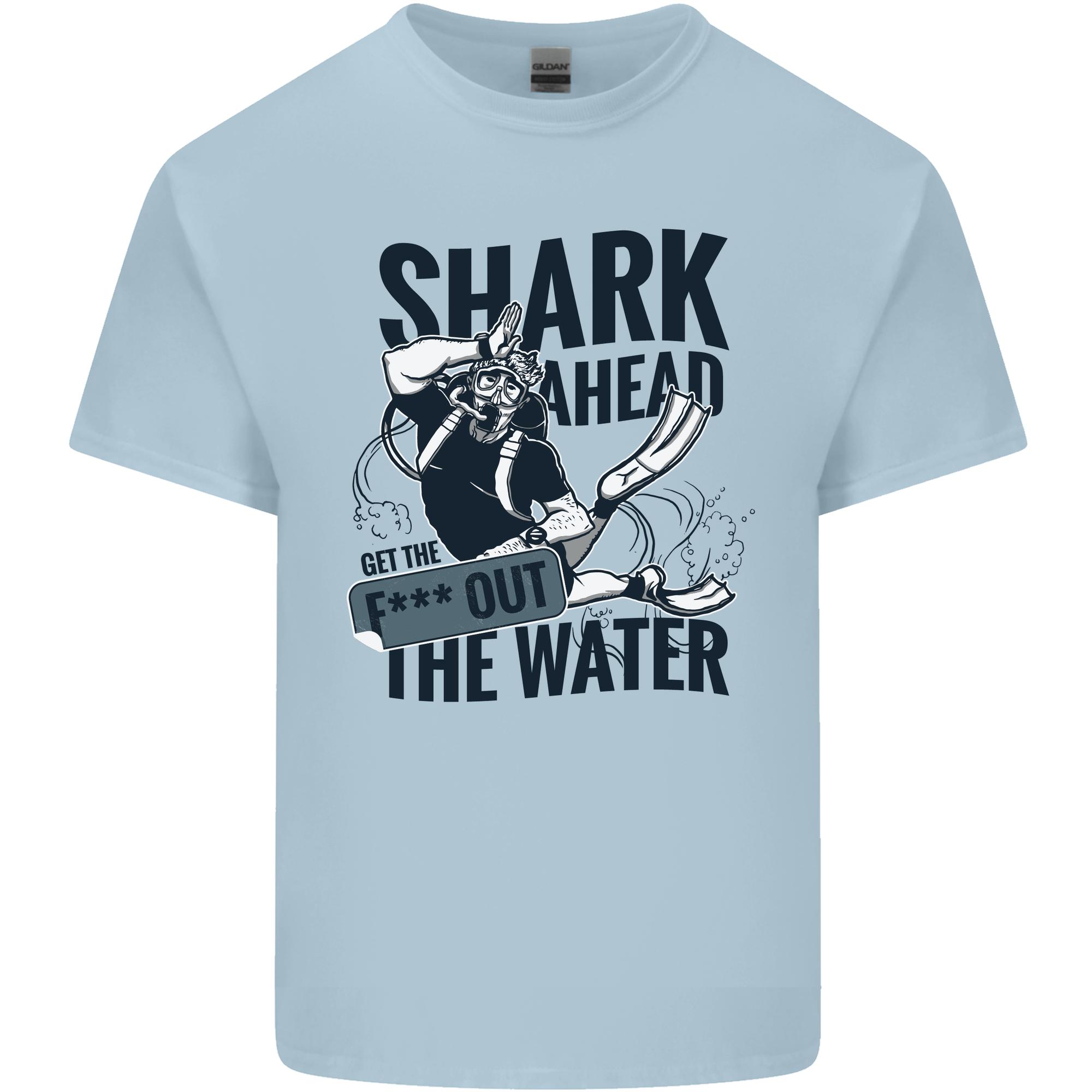 Shark Ahead Funny Scuba Diving Diver Unisexs Light Cotton TShirt S