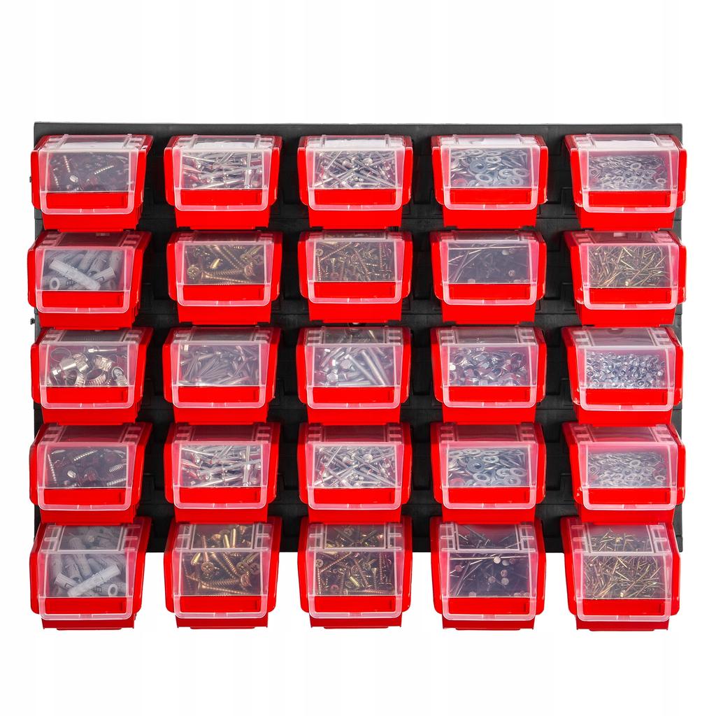 KADAX Tool Board Workshop Wall 58x39 Cm + 25 Trays Garage Workshop