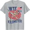 Retro A Kilometer Funny Skeleton Patriotic American Unisex T-Shirt