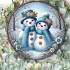 Snowman Metal Wall Art Aluminum Home Decor for Indoor Hanging Halloween Christmas Gift