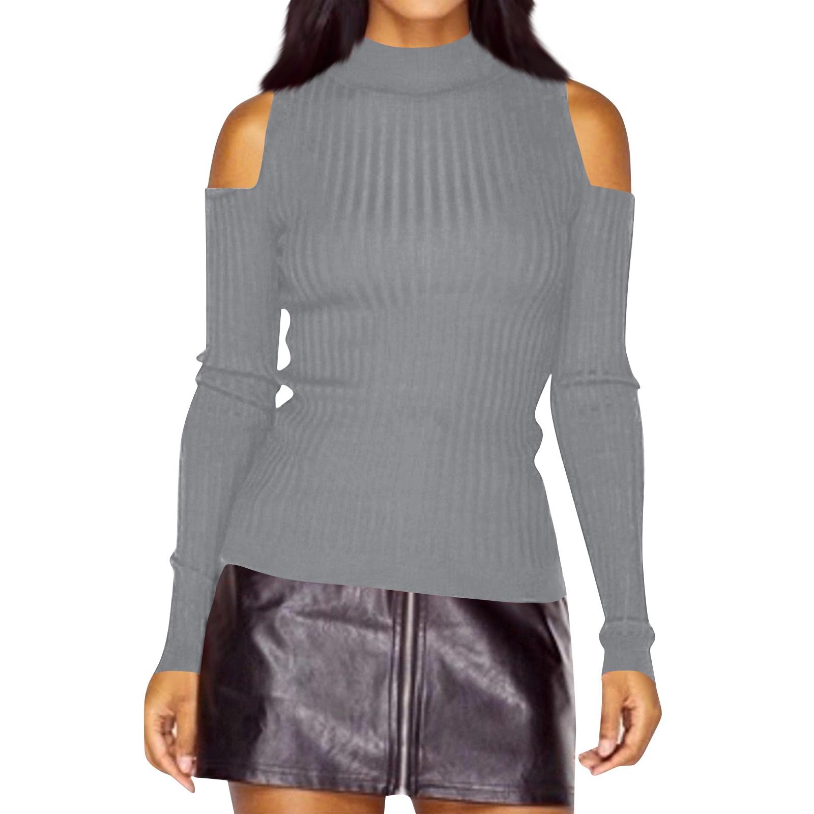 Женский модный свободный повседневный вязаный свитер без бретелек L 1465₽