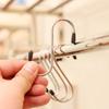 4pcs Stainless Steel Hooks Cabinet Door Back Clothes Towel Holder S-Shape Kitchen Bathroom Organizer Rack Bathrobe Hanger