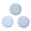 1/3x Deep Round Coaster Molds Resin Coaster Silicone Molds Silicone Flower Pattern Coaster Epoxy Casting Mold DIY Tool