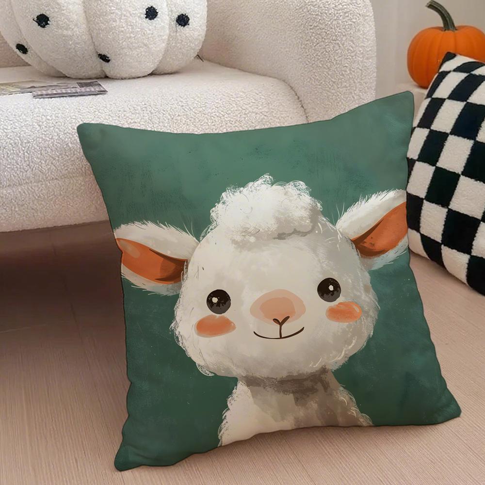 Year of the Horse Pillow Festive Decor Cushion Cover Linen Pillow Case Soft Breathable Protective Couch Room Decoration