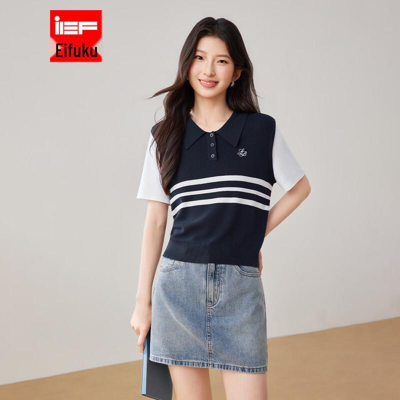 IEF 2026 Summer Spliced Knitted Top F