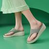 2025 New Wedge Slippers Lightweight Non-Slip Comfortable Casual Sports Md Outsole Slippers Casual Flip-Flops Fashionable