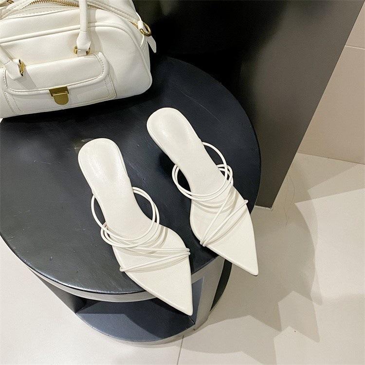 High heels women's new pointed toe slippers women's shoes temperament with versatile sandals