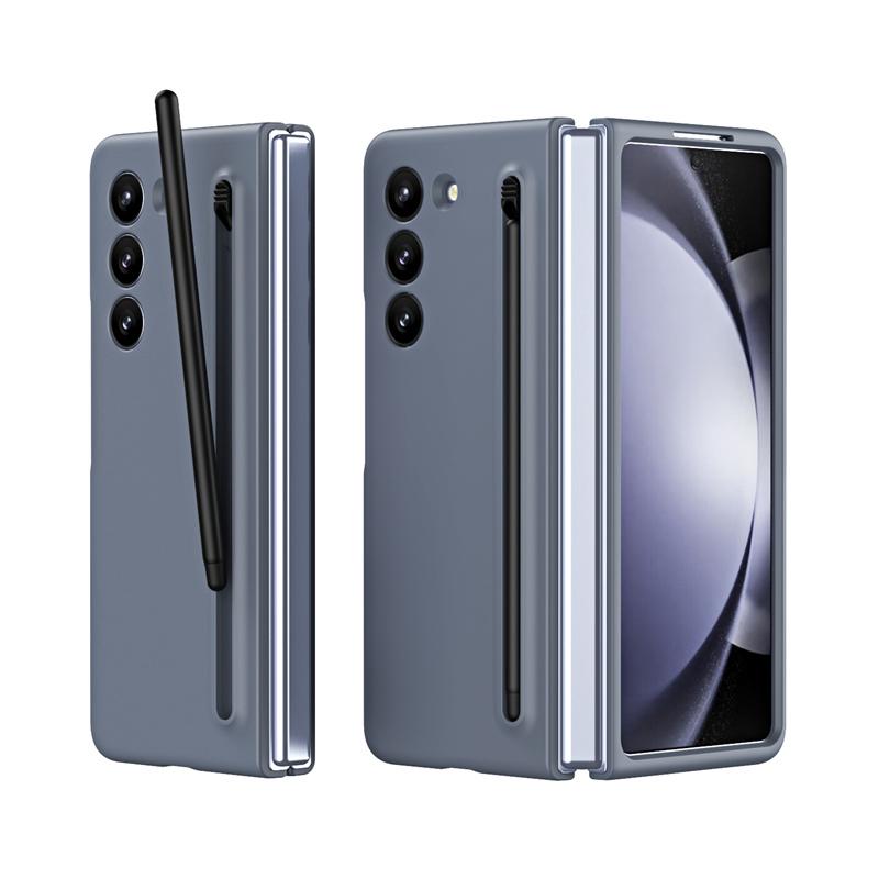 Voor Samsung Galaxy Z Fold 8 Ultra / 7 6 5 4 3 360 Volledig Schermbeschermer Gehard Glas Harde PC Vouwbare Cover Met Stylus Penhouder