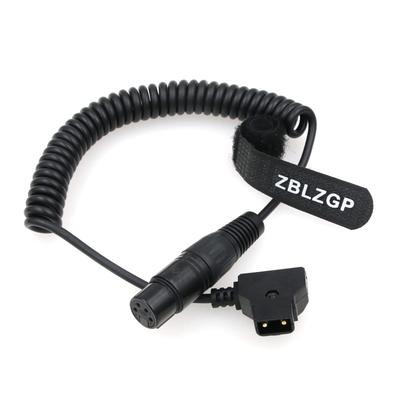 ZBLZGP D-tap Male To XLR 4-pin Female Power Cable for Blackmagic URSA Mini Pro 4.6K Camera LVM-170A, TVlogic Monitor, and Roland E2L R88 (Coiled