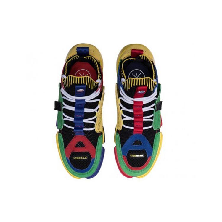 Li Ning Essence 2 ACE Mid Top Skateboard Shoes Men's Red Yellow Green AGWN041-10