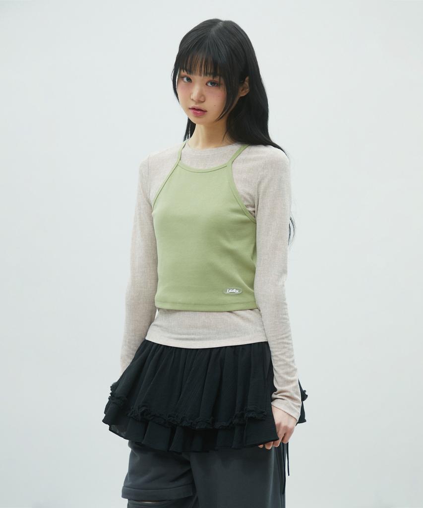 LALAFOX Double Layered T-Shirt Green Br2Cl003