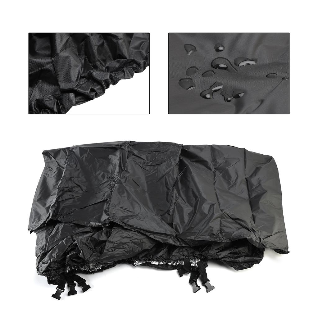 Heavy Duty Boat Cover Waterproof Black For 16-18Ft Fishing Ski Bass Shelter