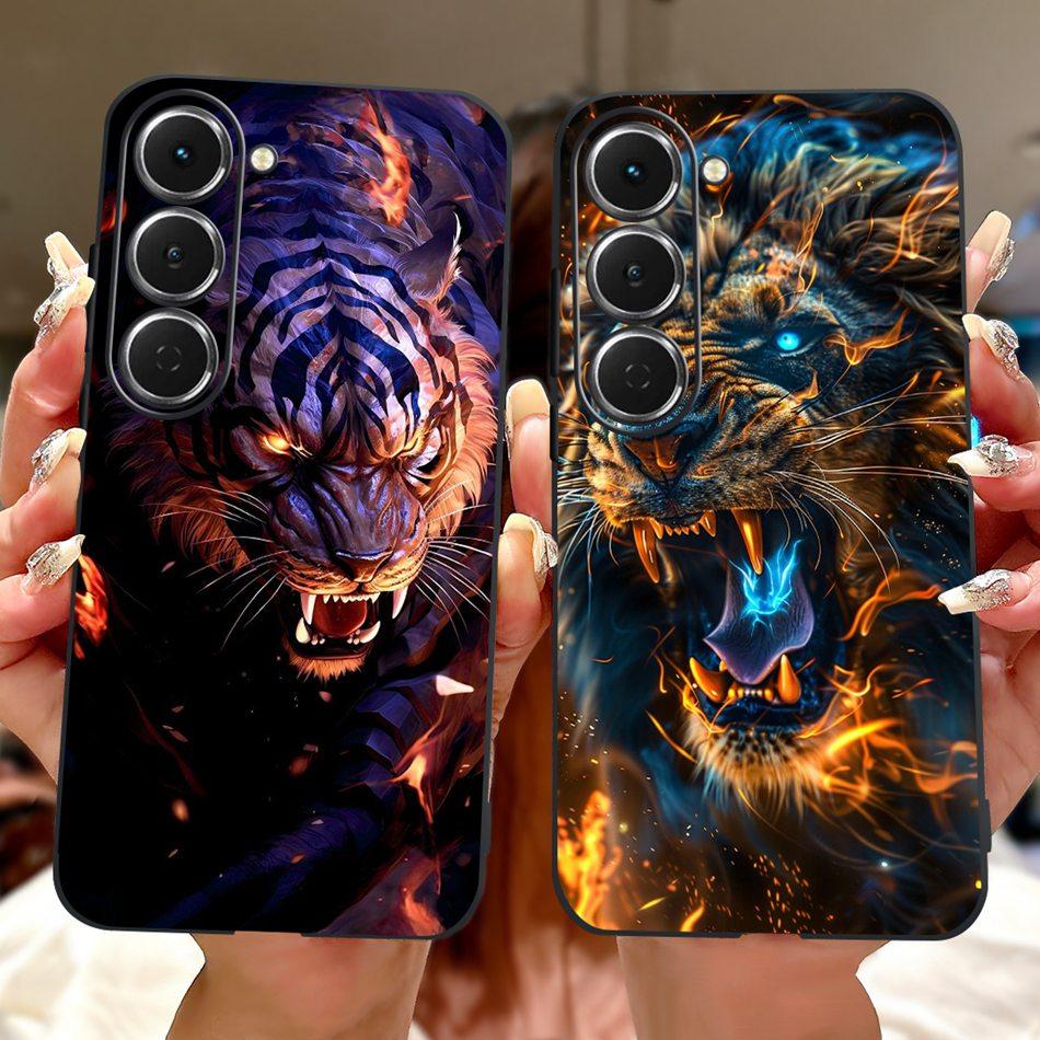 For Tecno Spark 40 Pro / 40 Pro+ Cool Dragon Tiger Painted Phone Case For Tecno Spark 40Pro Plus KM6 KM7 Soft Silicone TPU Cases