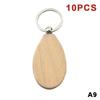 10/20/50Pcs Various Shape Blanks Wood Keychains Suitable For Laser Engraving Gift Diy Tag Laser Keychain Making Name Logo Gift