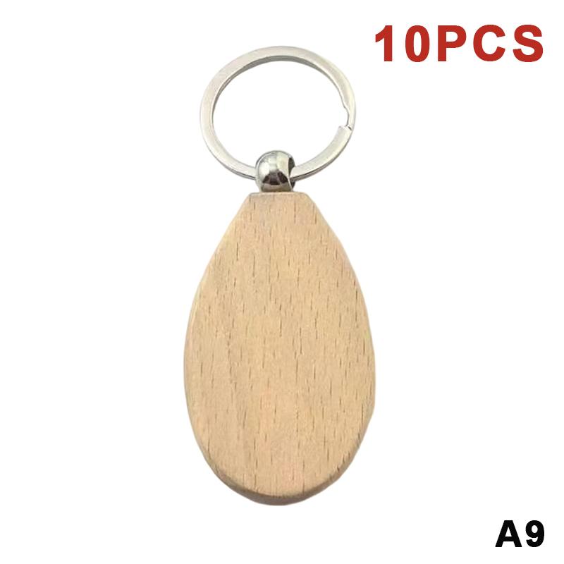 10/20/50Pcs Various Shape Blanks Wood Keychains Suitable For Laser Engraving Gift Diy Tag Laser Keychain Making Name Logo Gift
