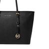 Neue MICHAEL KORS Jet Set Polyester Tragetasche, Einkaufstasche, Handtasche, Schultertasche Mittlere Größe Damen Schwarz 30F0GTVT6V-BLACK