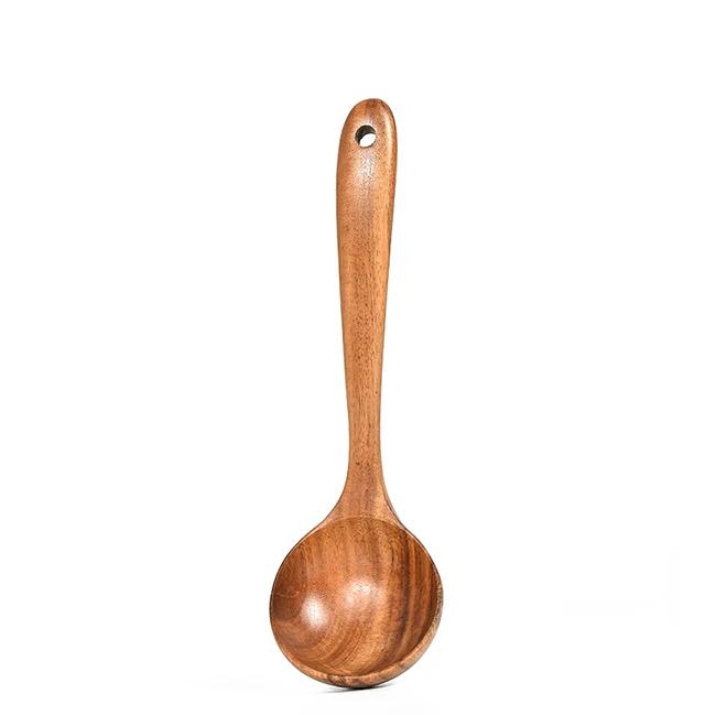 1/7Pcs Wooden Cooking Utensils, Kitchen Utensils for Nonstick Cookware - Turner Soup Spoon Spatula Strainer