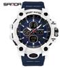 SANDA 9093 Men Electronic Watch Trendy Fashion Sport Waterproof Date Pointer Digital Analog Dual Display Wrist Watch for Student
