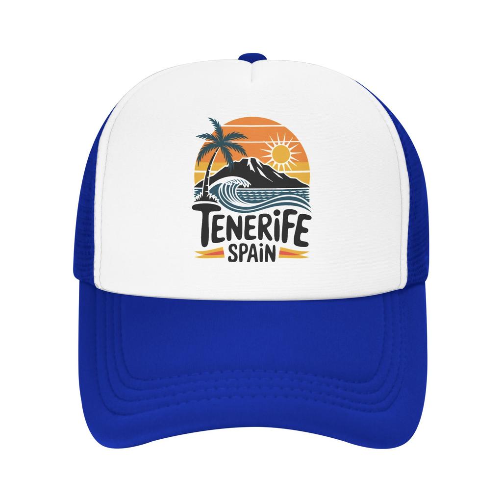 Teneriffa Spanien Retro Design Sonnenuntergang Wellen Baseballkappe Tennis Skate Sonnenschutz Trucker-Kappe Paar yk Cooler Aufdruck Snapback-Kappe