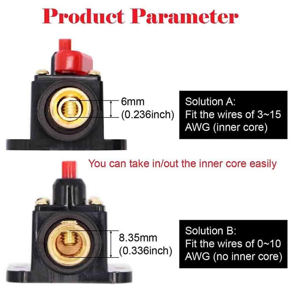 Circuit Breaker 20A 30A 40A 50A 60A 80A 100A 125A 150A 12V 24V DC Car Truck Audio Resettable Fuse Circuit Breaker Car Breaker