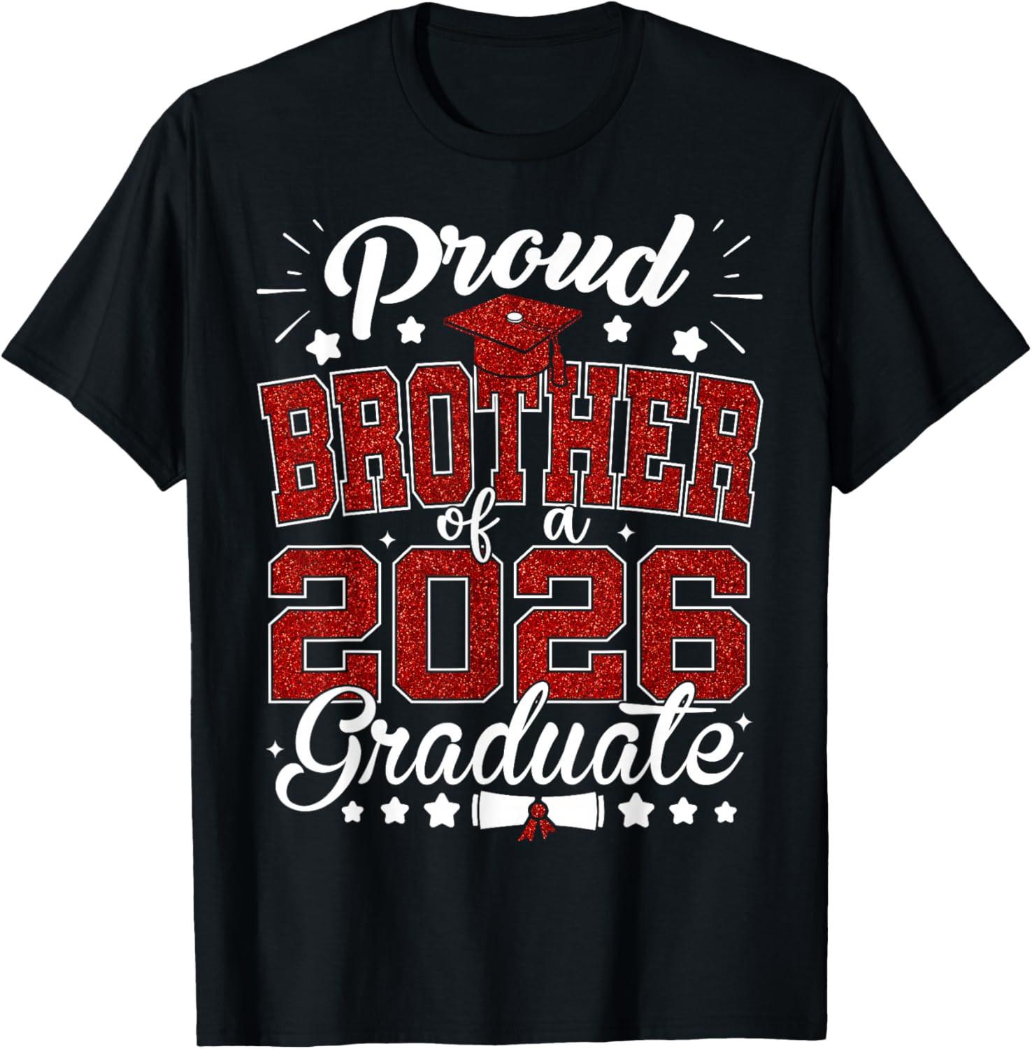 Proud Brother of A 2026 Graduate Senior 2026 Graduation T Shirt S