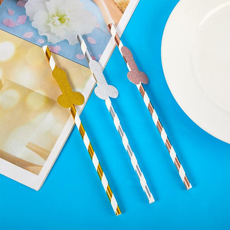 6ks/sáček Dekorace na rozlučku se slámou Jednorázové nádobí Dekor