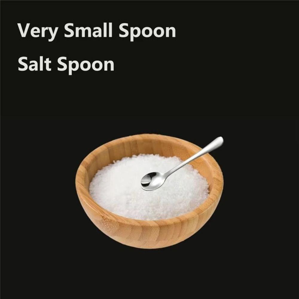 5PCS Durable Tiny Spoons Compact Seasoning Spoon Pretty Condiment Spoons Condiment Serving