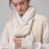 Saint Luxure Alpaca Boucle Line Muffler Cream