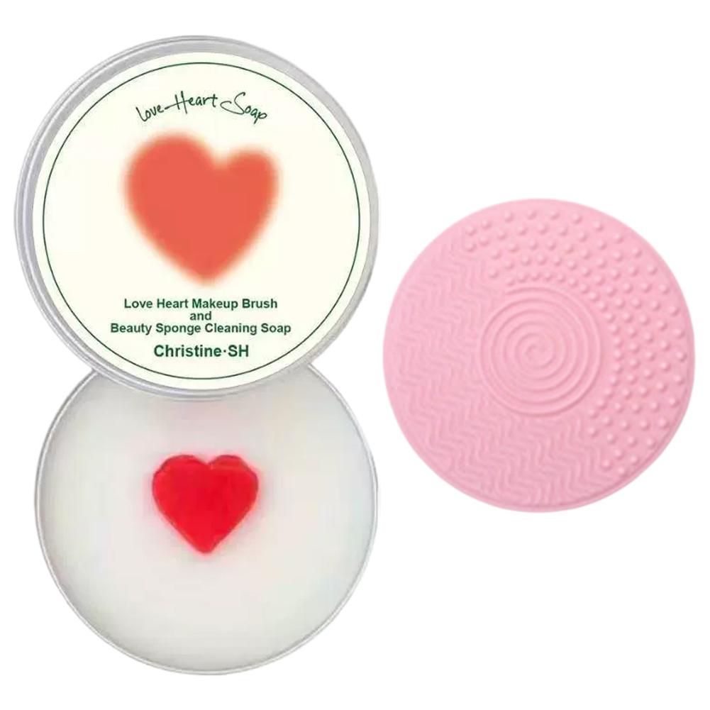 Makeup Brush Cleaner Soap Solid Brush Cleaning Mat Removes Cosmetic Color Brush Cleaner Pad for Cleaning Makeup Sponges Brushes