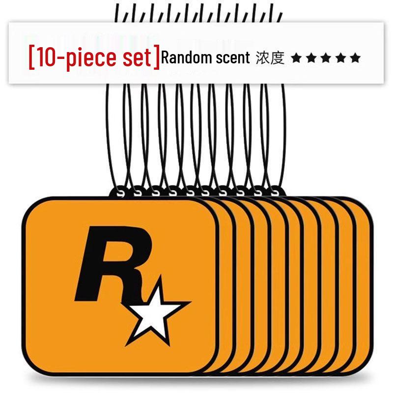 Card Star Letter R Long-Lasting Essential Oil Scented Car Air Freshener Ornament