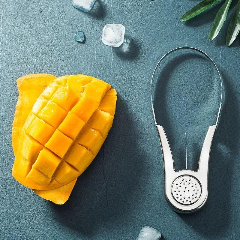 1Pc Mango Peeler Mango Splitter Fruit Peeler Slicer Cutter Mango Cutting Fruit Peeling Tool Coring Diced Kitchen Supplies