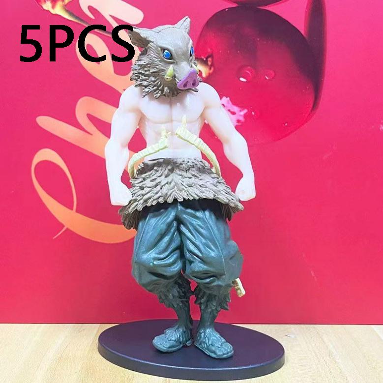 @Animation Demon Slayer Kimetsu no Yaiba Figure Kamado Tanjirou Action Figure Agatsuma Zenitsu Nezuko Warrior POLYVINYL CHLORIDE Miniature Playthings*