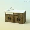 Miniature Vintage Cabinet Drawer Chest Sink Furniture 1:12 Dollhouse Home Model Decoration Toy Dollhouse Accessories