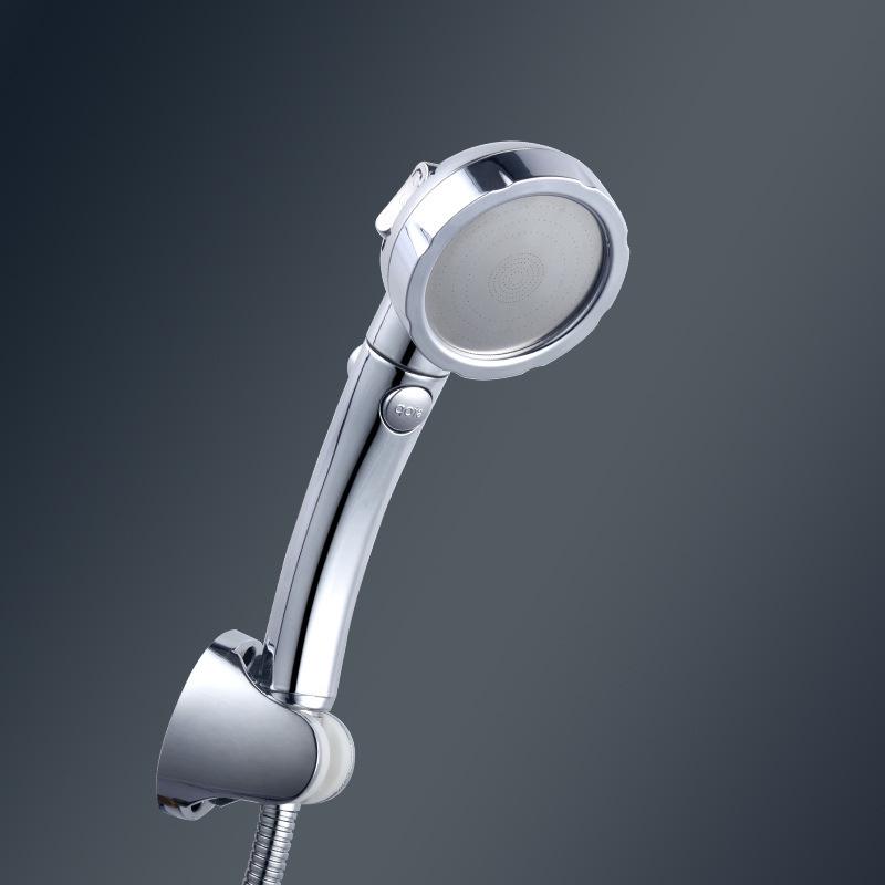 Three-Speed Handheld Booster Shower Head with Switch for Universal Rain Shower
