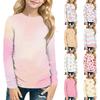 Kids' Long Sleeve Neck Printed T-Shirt Casual Top for Boys and Girls