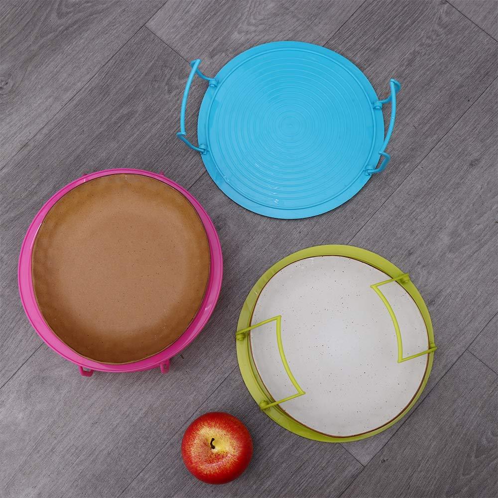 Kitchen Heating with Handle Tray Plate Stand Cooling Rack Microwave Stacker Lid Shelf