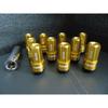 19HEX Rays Two-In-One Side Lock Nut Wheel Nut Lug Nut Length 58mm M12x1.5 M12x1.25 M14x1.5 With Aluminum+Steel 20pcs