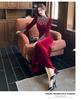 Autumn 2025 Gold Velvet Bodycon Dress with Hot Drill Design