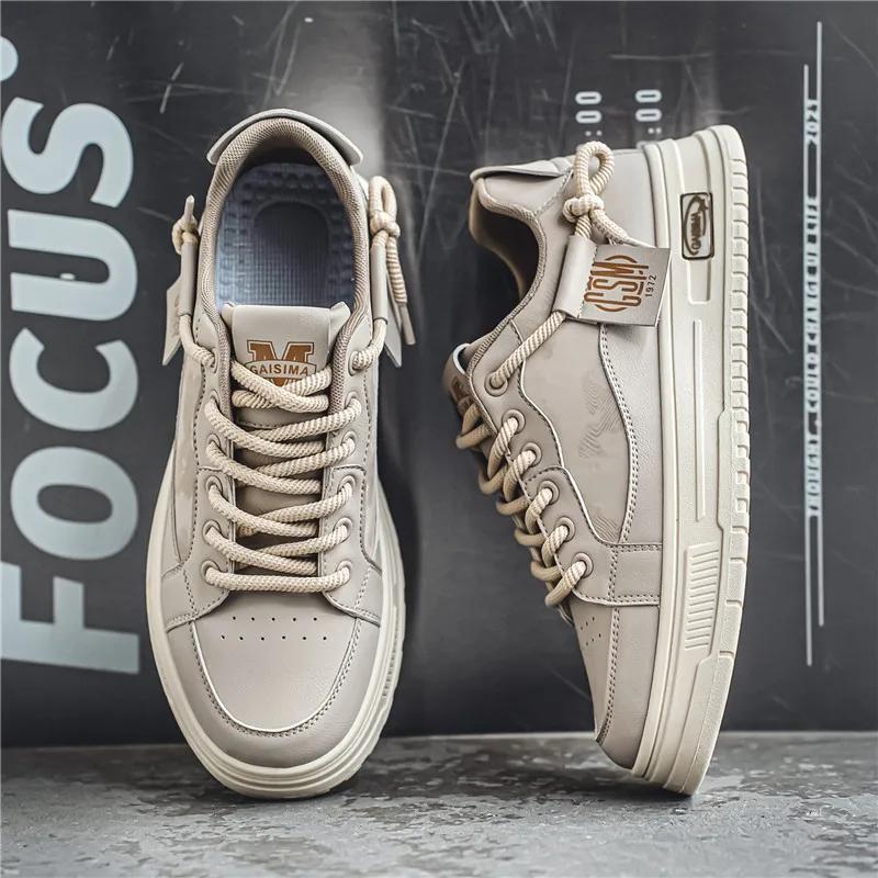 

Casual Sneaker Skateboard Shoes for Men Men s Sneakers Loafers Apring and Autumn Sports and Leisure Non-Slip Fashion All-match 44 хаки