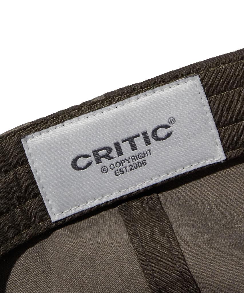 CRITIC Rift Lettering Destroy Washed Cap Khaki