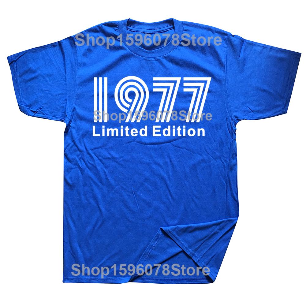 Birthday Vintage Legends Limited Edition 1977 48 Years Old TShirt Cotton T Shirts Men Women Unisex TShirt Tops Tees