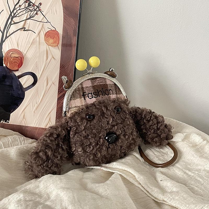High-end, Cute and Warm Dog Bag, Puppy Earphone Bag, Toy Coin Purse