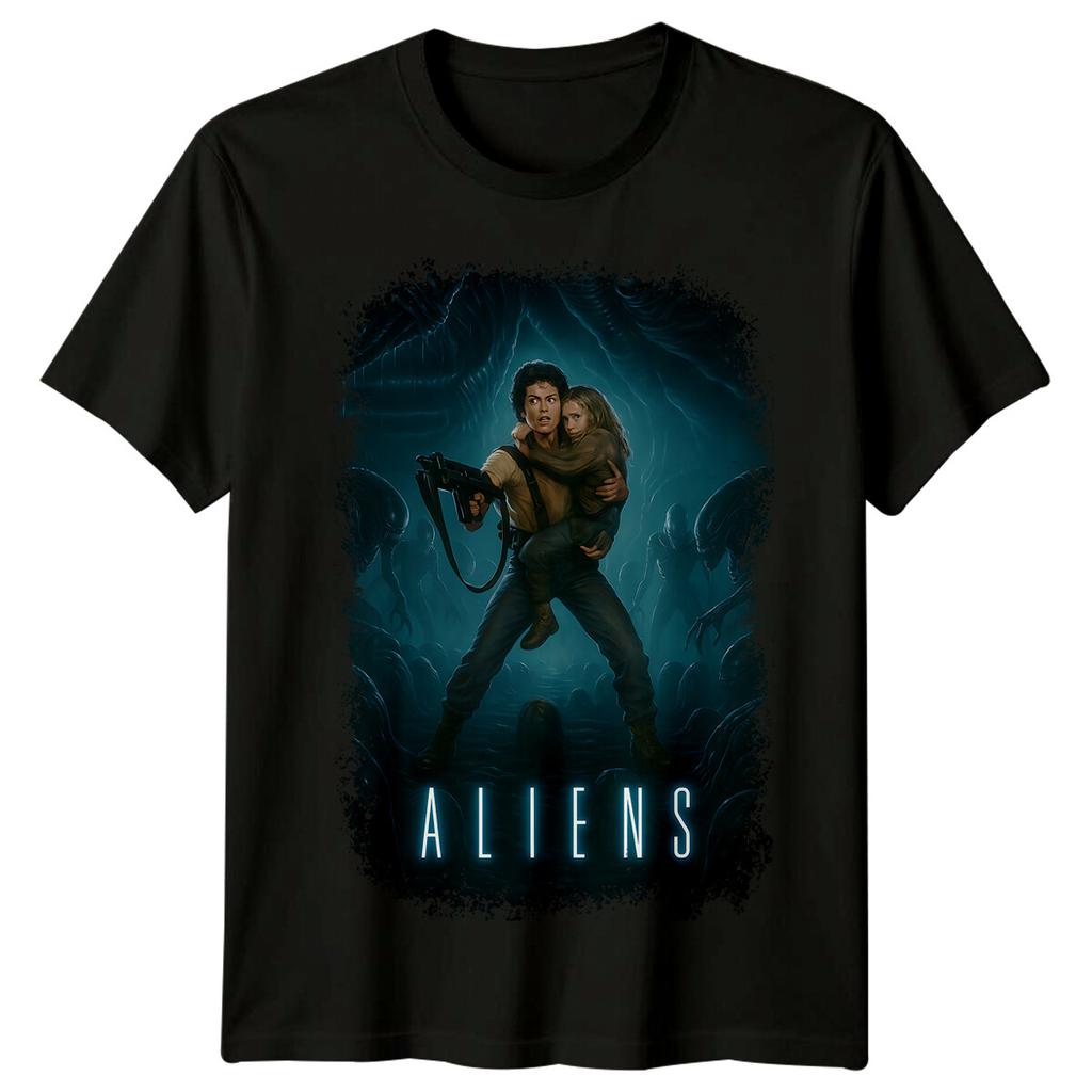 Aliens (1986) Movie Poster Inspired T-Shirt Retro 80s Tee