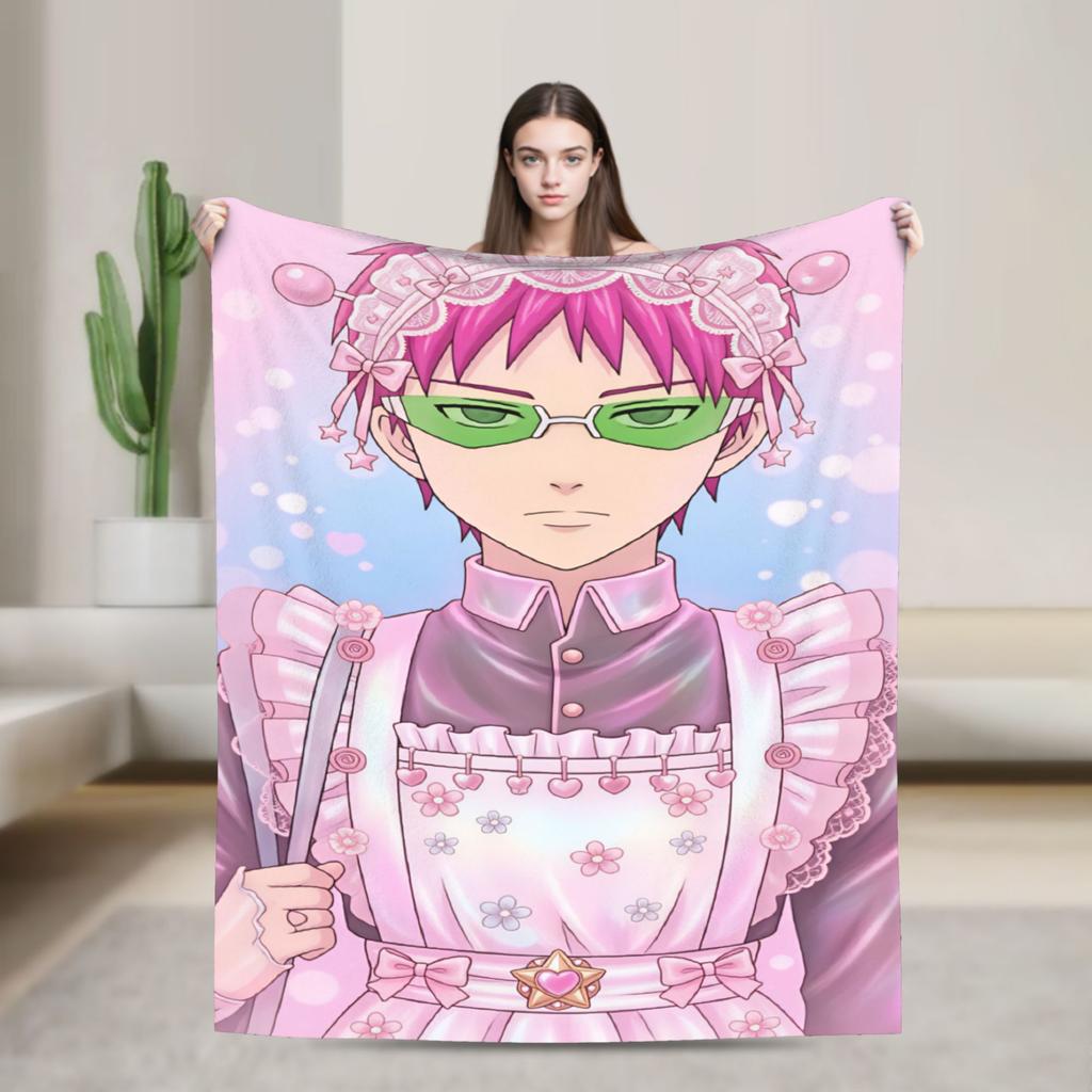 The Disastrous Life of Saiki K Super Soft Blanket Travel Plush Throw Blanket Fashion Home Decor Flannel Bedspread Sofa Bed Cover