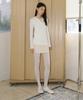 PROVO Button Henley Neck T-Shirt / White